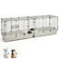 Rabbit and Guinea Pig Hutch - Convenient enclosure for Guinea Pigs and Rabbits - 200 x 50 x 63.5 cm