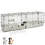 Rabbit and Guinea Pig Hutch - Convenient enclosure for Guinea Pigs and Rabbits - 200 x 50 x 63.5 cm