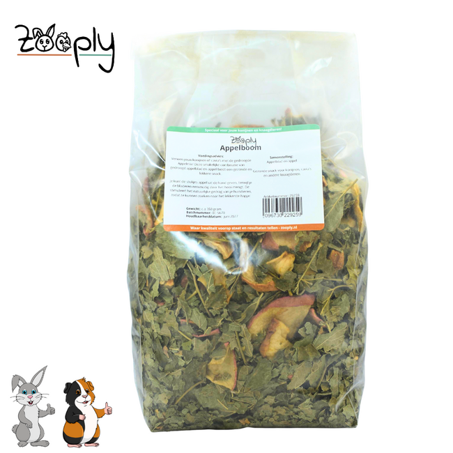 Zooply Apple Tree - Dried herbs for rabbits and rodents - 350 grams