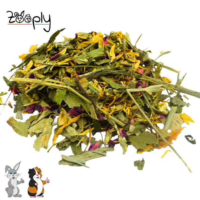 Zooply Flower Dream - Dried herbs for rabbits and guinea pigs - 600 grams