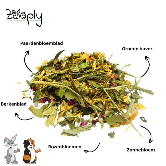 Zooply Flower Dream - Dried herbs for rabbits and guinea pigs - 600 grams