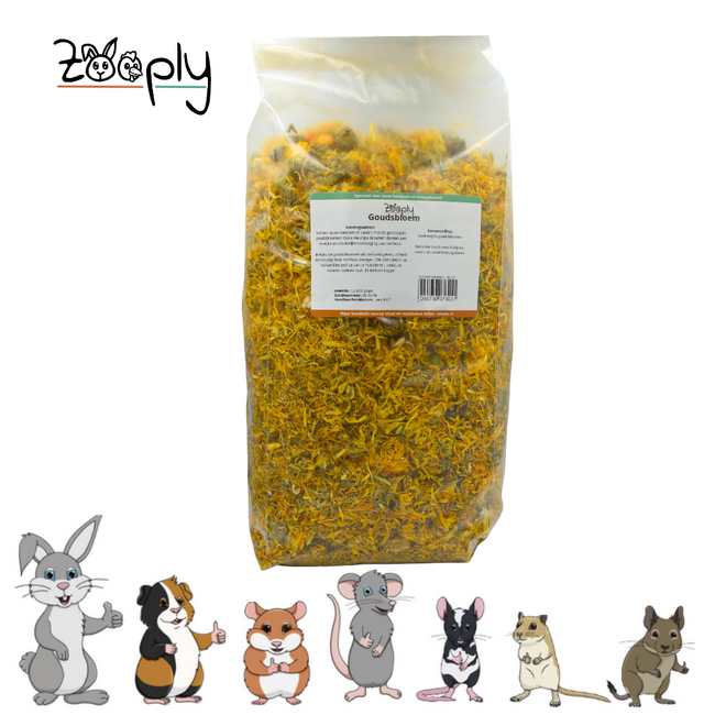 Zooply Goudsbloem - Gedroogde bloemen voor konijnen en knaagdieren - Gezonde snack