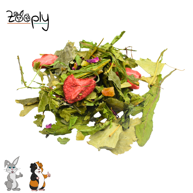 Zooply Tropical Herb Mix - Dried herbs for rabbits and guinea pigs - 750 grams