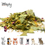 Sprinkle herbs with millet for rodents – Foraging mix with various herbs and seeds – Specially for rodents - 400 grams