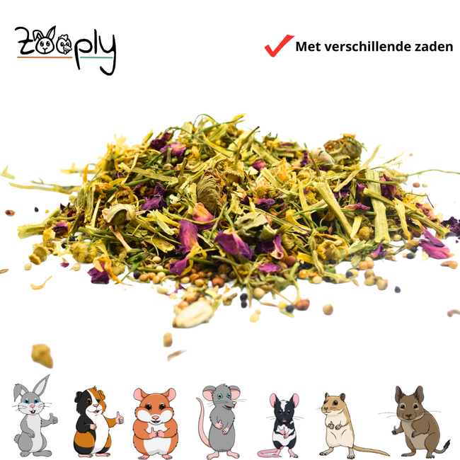 Zooply Strooibloemen met luzerne en diverse zaden - 200 grams