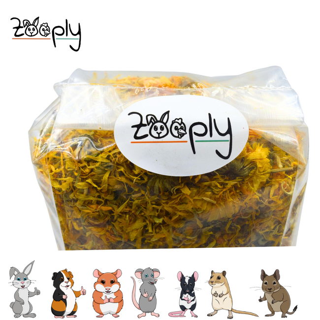 Zooply Flower Mix - Various dried flowers for rabbits and rodents - Healthy snack