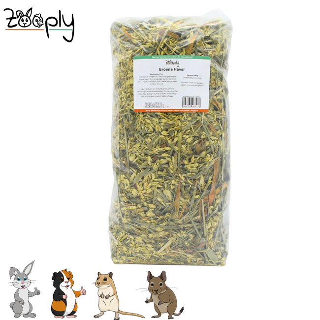 Zooply Green Oats - Dried herbs for rabbits and rodents - Healthy snack