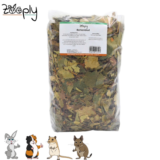 Zooply Birch Leaf - Dried leaves for rabbits and rodents - Healthy snack