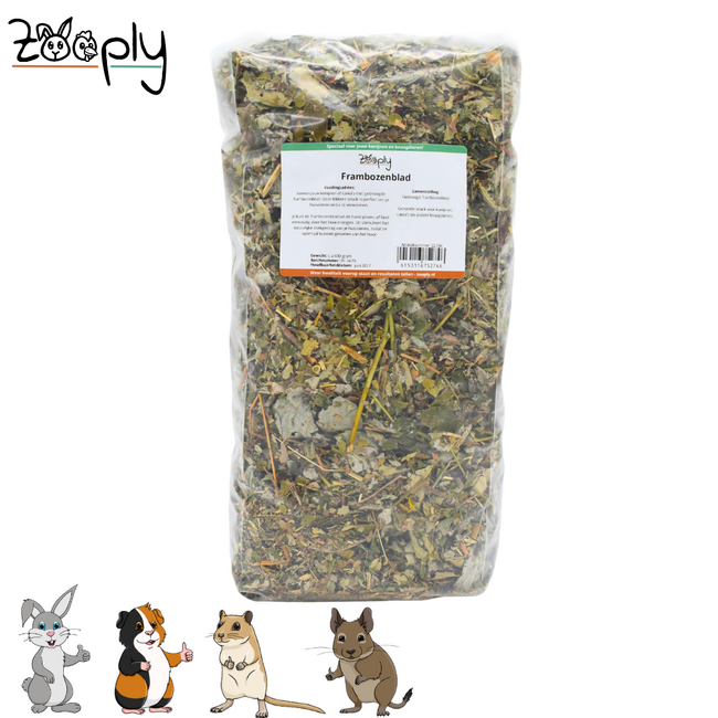 Zooply Raspberry Leaf - Dried leaves for rabbits and rodents - Healthy snack