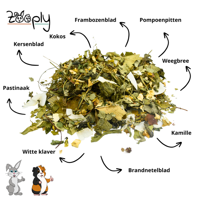 Zooply Winter Dream – dried herbs for rabbits and guinea pigs – 750 grams