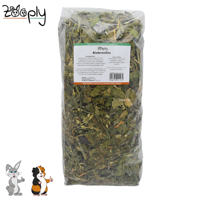 Zooply Bladerenmix – Gezonde en natuurlijke snack voor konijnen en knaagdieren