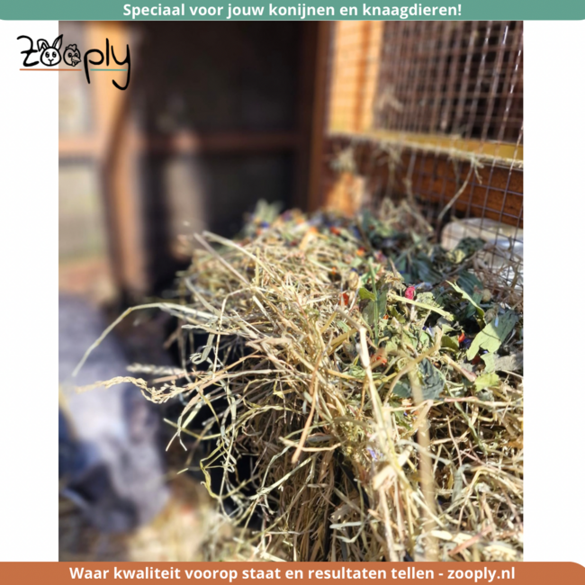 Zooply Blad en Kruidenmix - Verschillende gedroogde bladeren en kruiden voor konijnen en knaagdieren - Gezonde snack
