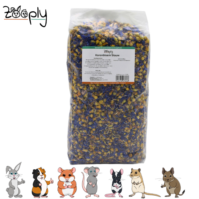 Zooply Blue cornflower - Dried flowers for rabbits and rodents - Healthy snack
