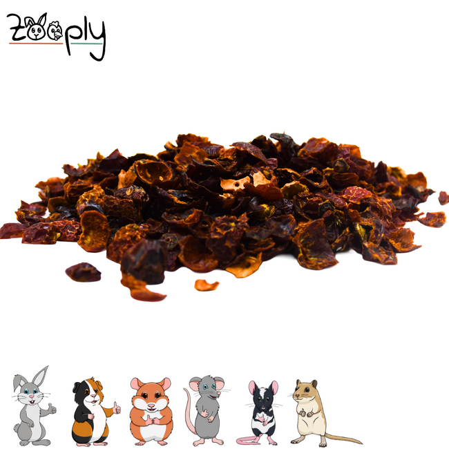 Zooply Rozenbottel - Natural Snack for Rabbits, Guinea Pigs and Small Rodents - 160 grams