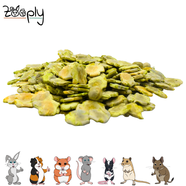 Zooply Erwtenvlokken - Natural Snack for Rabbits, Guinea Pigs and Small Rodents - 600 grams