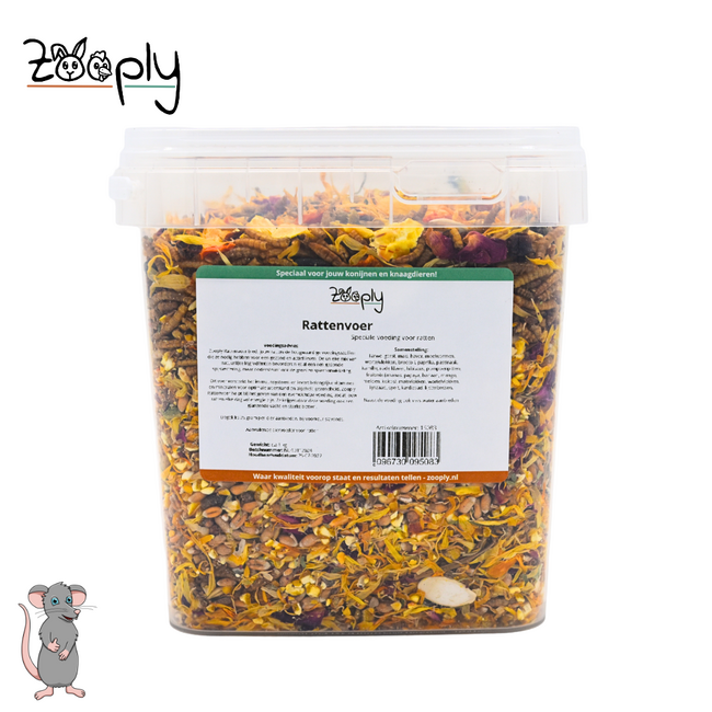 Zooply Rat Food - Special feed for rats - Packed in bucket - 800 grams