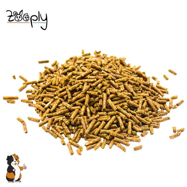 Zooply Guinea Pig Food - High-quality guinea pig food with vitamin C - Packed in a plastic bag - 10 kg