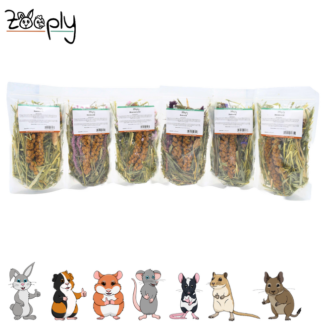 Zooply Heideveld – natuurlijke verrijking voor knaagdieren – 85 gram