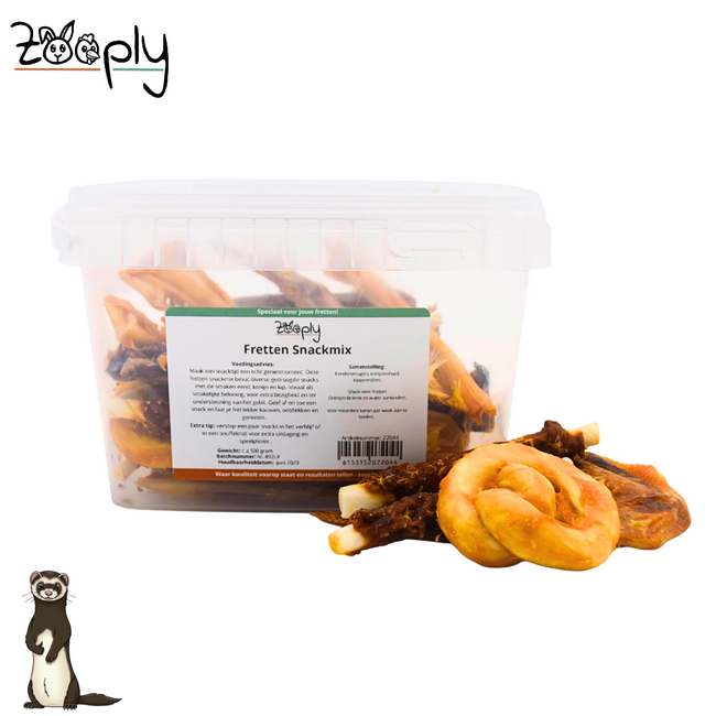 Zooply Fretten Snackmix - Natural Snack Mix for Ferrets - 500 grams