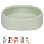 Ceramic food bowl - Convenient food bowl for rabbits, guinea pigs and other rodents - Green - 200 ml - Round