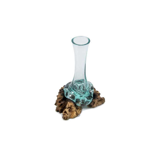 Bloemenhouder - Glas op Gamal wortel - 25 cm