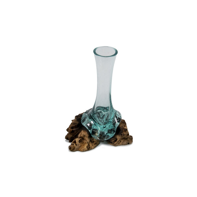 Bloemenhouder - Glas op Gamal wortel - 25 cm