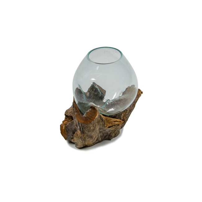 Graafbak / zandbad - Glas op Gamal wortel - 20 cm