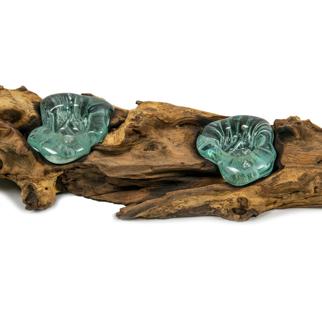 Voerbak / zandbad - Glas op Gamal wortel - 80 cm