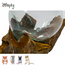 Gigan Garden & Deco Graafbak/Zandbad op Gamal Wortel - Decoratieve glazen graafbak voor knaagdieren - 20 cm