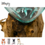 Gigan Garden & Deco Graafbak/Zandbad op Gamal Wortel - Decoratieve glazen graafbak voor knaagdieren - 12 cm