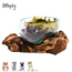 Gigan Garden & Deco Voerbak/Zandbad op Gamal Wortel - Decoratieve glazen bak voor knaagdieren - 15 cm