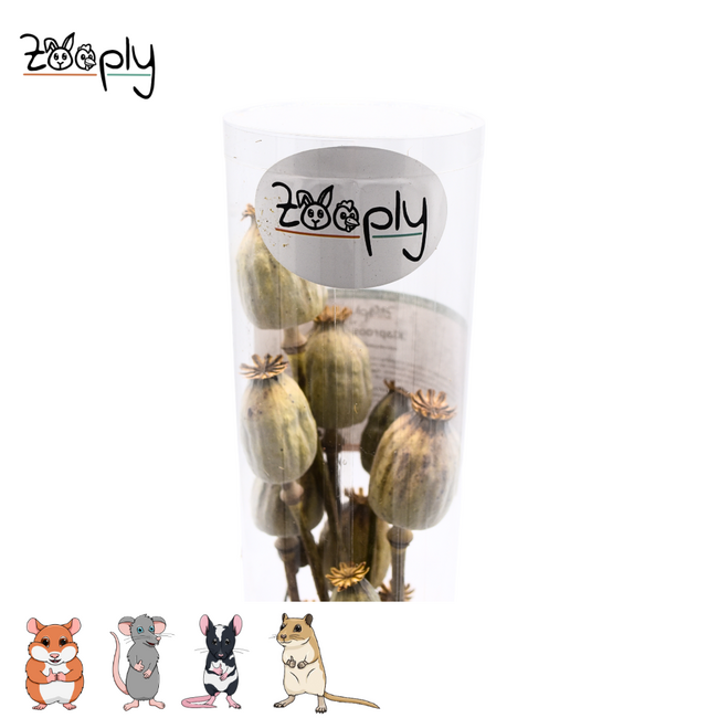 Zooply Poppy - Dried Flowers for Hamsters and Other Rodents - 70 grams