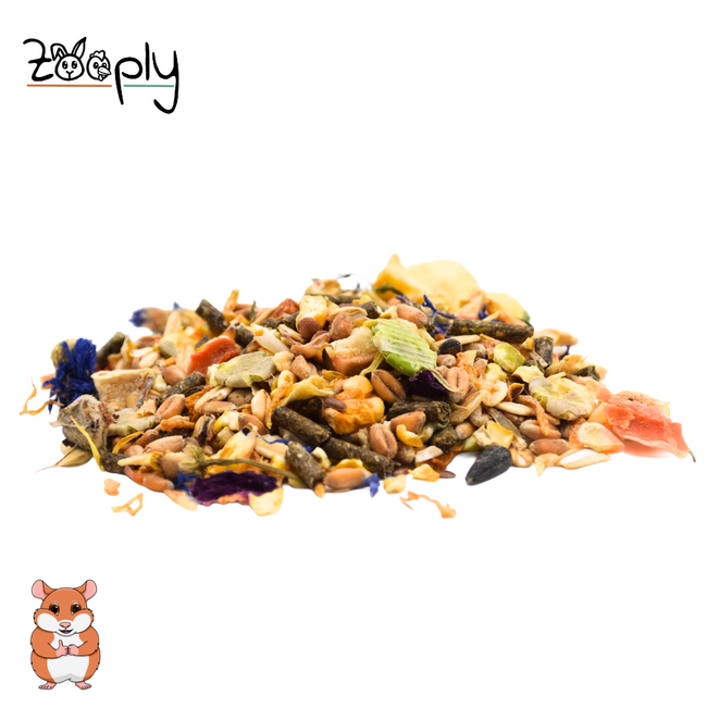Zooply Goudhamstervoer - Speciale voeding voor goudhamsters - Verpakt in emmer - 1,6 kg