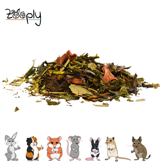 Zooply Groente & Kruidenmix - Tasty and Healthy Addition for Rabbits, Guinea Pigs and Rodents - 500 grams