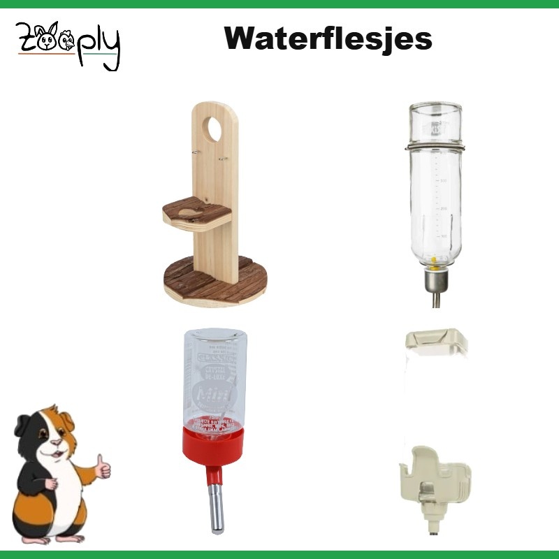 Guinea pig water bottle – glass and plastic water bottles, holders, coolers and brush
