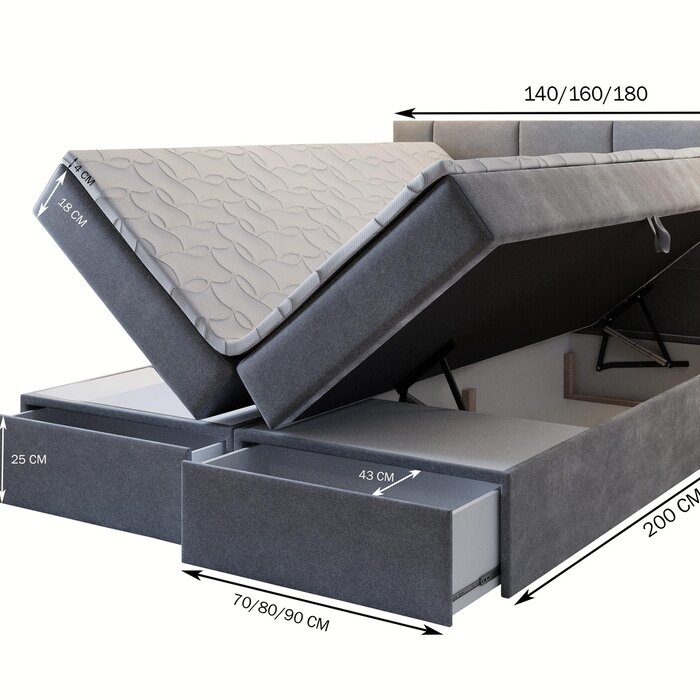 Boxspring Linea 180x200cm