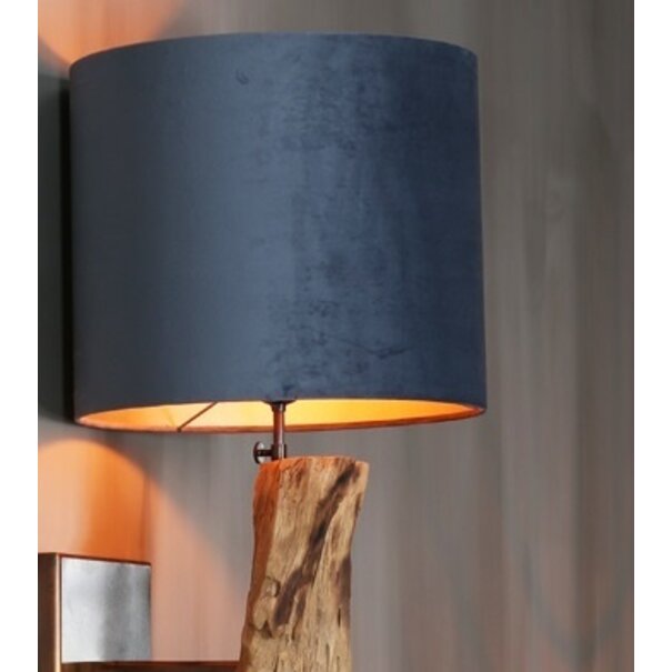 Light en Living Kap cilinderØ30 x 21 cm VELOURS dusty blue