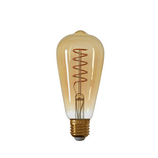 Deco LED Hoekig Amber 4W E27 Dimbaar