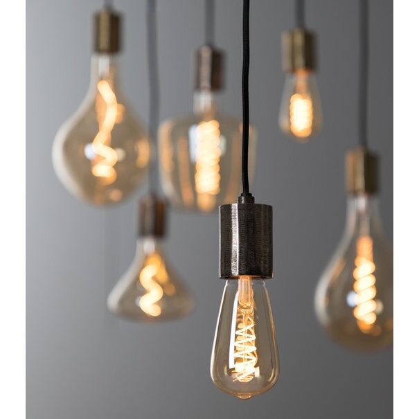 Light en Living Deco LED hoekig Ø6,5x14,5 cm Light 4W amber E27 dimbaar