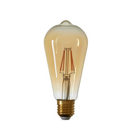 Amberkleurige LED Lamp Hoekig 4W E27 Dimbaar