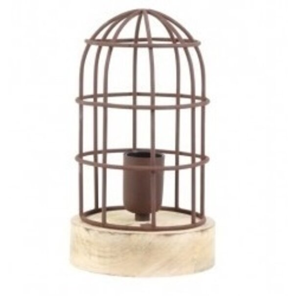 Light en Living Tafellamp Ø14,5x25 cm Carandira roest-hout