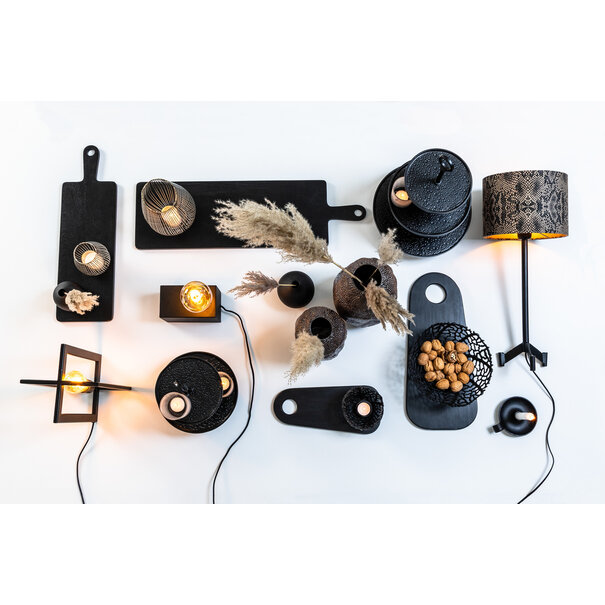 Light en Living Tafellamp 21x21x30 cm MACE mat zwart