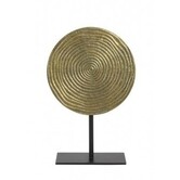 Ornament op voet Ø25x38 cm RAWAS ruw a brons cirkel-m zwart