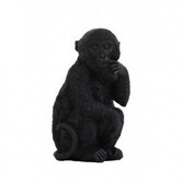 Ornament Aap Zwart S - Stijlvol Dierenbeeldje