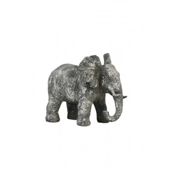 Light en Living Ornament 24x17x20,5 cm Olifant keramiek oud beton
