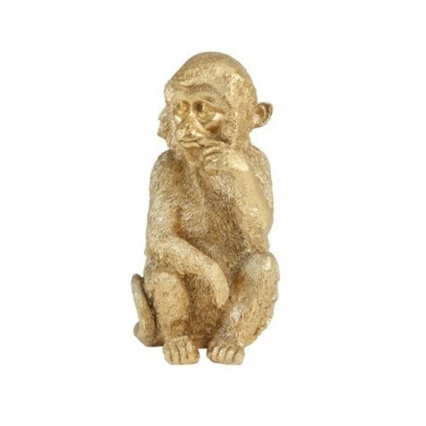 Light en Living Wandornament Aap 19,5 cm goud