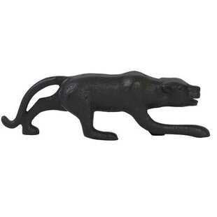 Ornament Luipaard Mat Zwart 21 cm