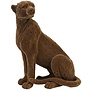 Ornament CHEETAH velvet Bruin of zwart in 3 maten