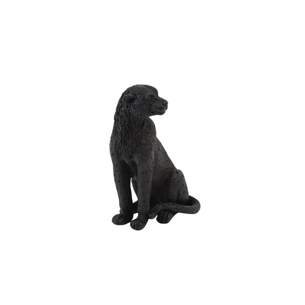 Light en Living Ornament CHEETAH velvet Bruin of zwart in 3 maten