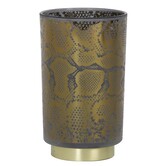 Tafellamp LED SNAKE Glas Grijs, zwart groot